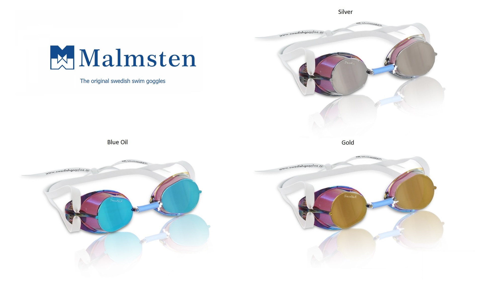 Malmsten Swedish Metallic Swedish Goggles MALMSTEN Swedish Goggles